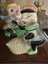 RARE Vintage Anthropomorphic MOSQUITO & FLY BUGS Salt & Pepper Shaker Mid Cent picture
