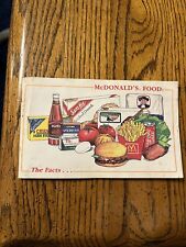 Vintage McDonald's Food The Facts Nutrition Guide List March 1990 Ed Rensi picture