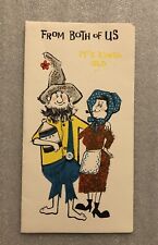 Vintage Happy Birthday Greeting Card Paper Collectible Odd Couple picture