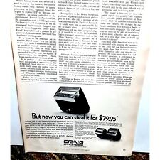 Vintage 1971 Craig Car Stereo Ad Original epherma picture