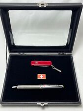 Wenger Esquire 65mm Delmont + Swiss Military Ltd Ed Pen + Leather Holders + Box picture