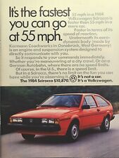 Volkswagen Scirocco Red Sports Car Karmann Coachworks Vintage Print Ad 1984 picture