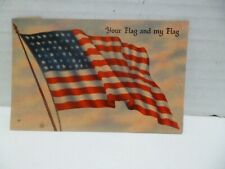 1944 Your Flag and my Flag Used Linen PostCard picture