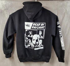 Dead by Daylight Retro VHS Trapper Black Heavy Sweatshirt Hoodie Mens Medium picture