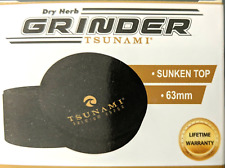 Tsunami 63MM Sunken Top Dry Herb Grinder - BLACK - LIFETIME WARRANTY - USA picture