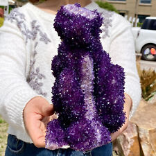 5.86LB New purple Phantom Quartz Crystal Cluster Mineral Specimen Reiki Healing picture