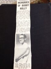 K1-8 Ephemera 1962 Article Buddy Holly Release Reminiscing Review picture