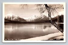 Lake McDonald MT-Montana RPPC, Birch Tree, Scenic View, Vintage Postcard picture
