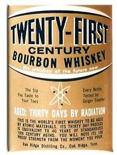 Vintage Atomic Radiation Aged Whiskey Bourbon Label Fridge Magnet 2.5 x 3.5