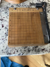 Vintage Ingento No 1 Wood Guillotine Paper Cutter Works 6” picture