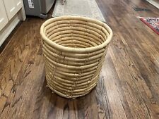 Natural Water Native?  Round Waste Basket - HUGE Vintage 14 Inch Throw blanket￼ picture