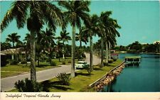 Vintage Postcard - 1970 Delightful Tropical Living In Florida FL Posted #5965 picture