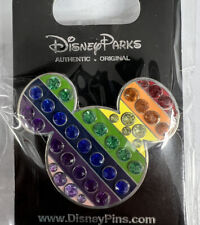 Disney Parks Mickey Mouse Rainbow Flag Head Metal Pin Official picture