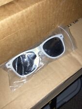 New Smirnoff Sunglasses Solid White With Red Logo Wayfarer Style picture