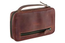 New Gift  Premium Genuine leather cigar travel humidor case picture