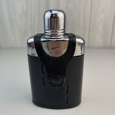 Griffon Vintage Glass Flask w/ Black Leather Case Made in USA Empty picture