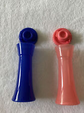 TUPPERWARE FL Gators Blue & Orange Mini Hourglass Salt & Pepper Shakers New picture