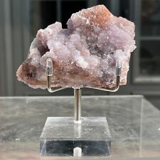 202g Natural Purple Violet Fluorite Quartz Crystal Mineral Specimen+Stand picture
