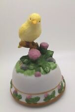 Canary Bird Porcelain Figurine Music Box Works Perfect Beautiful  picture