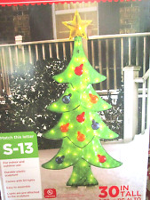 HOLIDAY TIME 30in LIGHT-UP PLASTIC TREE YARD DECOR - NEW picture