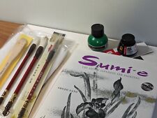 Sumi-E The Art of Japanese Ink Painting, Paint brushes, Ink, and Paper Lot picture