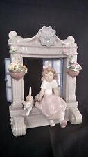 LLADRO COLLECTORS FIGURINE #6817 CHILDHOOD DREAMS GIRL ON WINDOW WITH CAT BNIB picture