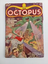 The Octopus Pulp Magazine Feb-Mar. 1939 John Howitt Cover - One Shot - Menace picture