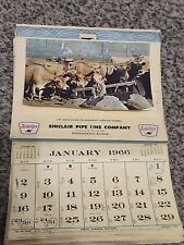 Vintage '66 Calendar Sinclair PipeLine With TONS of Useful/Nostalgic Information picture