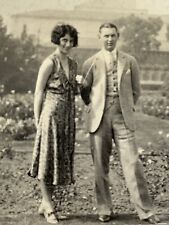 (AnB) Photo Photograph Rich Wealthy Couple Posing Garden Large Estate Man Woman picture