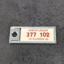 Vintage DAV Disabled Veterans Mini License Plate Key Fob Illinois 1966 picture