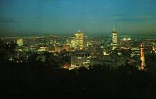 VINTAGE POSTCARD NIGHT VIEW OF MONTREAL 2nd LARGEST FRENCH-SPEAKING CITY WORLD picture