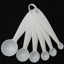 Measuring Spoons 6 Pc Set Plastic Steel Tea Coffee Measure Cooking Scoop picture