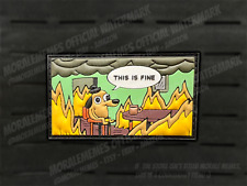 This Is Fine Meme Funny PVC Morale Patch picture