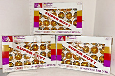 Vintage Woolworth 68 Shiny Gold Made In USA Glass Christmas Ornaments in Box {P} picture