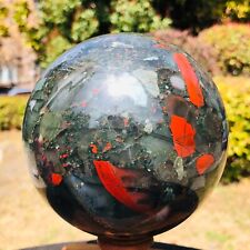 5.12LB Natural African blood stone quartz sphere crystal ball reiki healing 865 picture
