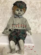 OOAK Creepy Zombie Boy  Doll, Handmade, 12 In Tall, Halloween Prop picture