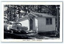 c1940 Exterior View Long Resort Classic Car Grove Oklahoma OK Unposted Postcard picture