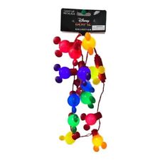 Disney Pride Collection Rainbow Colored Mickey Heads Light Up Necklace picture