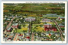 Commerce Texas Postcard Aerial View East Texas State Teachers College Road 1943 picture