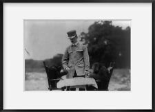 1907 Photo Keeper with two chimpanzees eating at table picture