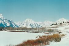 Grand Teton Mountain Range.FOUND PHOTO Color  America WEST 93 6 V picture