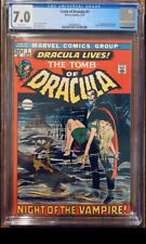 Tomb of Dracula #1, CGC 7.0, White Pages - Key 1st App Dracula (HOT MCU SPEC) picture