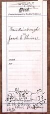 1890 MOUNTPLEASANT ADAMS COUNTY PA DEED INDENTURE SHRIVER TO RIMBAUGH Z4731 picture