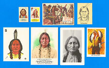 1949 (2), 1954, 2009 TOPPS - Mixed Lot of 8 - SITTING BULL Trading Cards - VG-EX picture