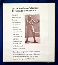 1938 CHURCHMAN BOXING PERSONALITIES *MASTER SET of 50* GD/VG/EX/NM - NO CREASES picture