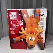 Gemmy 4' Airblown LED Hangin' On Reindeer Inflatable Tested picture