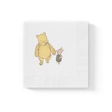 Winnie the Pooh Baby Shower White Coined Napkins picture