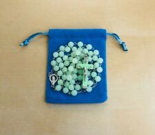 Glow in the dark Rosary Necklace Catholic Religious Rosary with Blue Pouch picture