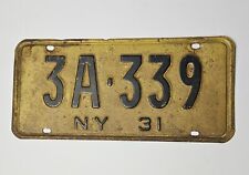 VINTAGE 1931 NEW YORK LICENSE PLATE TAG #3A-339 USA picture
