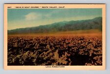 Death Valley CA-California, Devil's Golf Course, Formations, Vintage Postcard picture